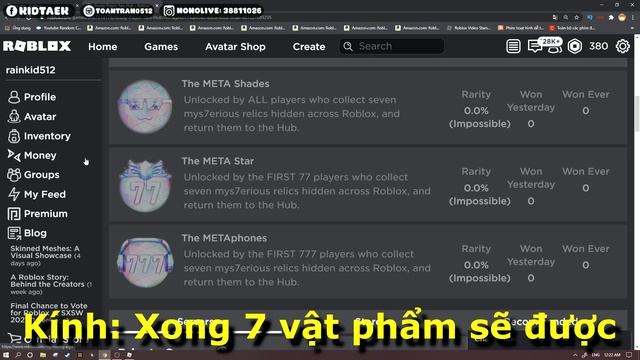ROBLOX READY PLAYER TWO - Hướng dẫn lấy The META Shades - The META Star - The METAphones смотреть онлайн