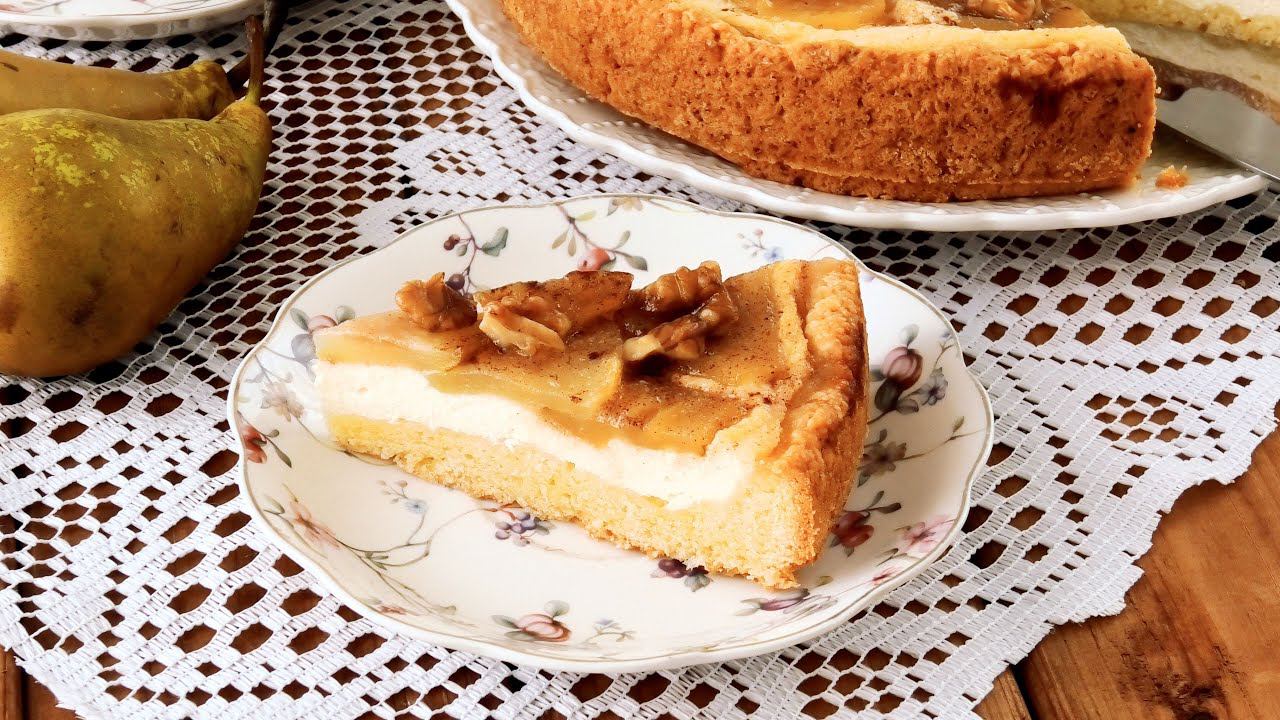 Потрясающий Пирог с творогом и грушами смотреть онлайн