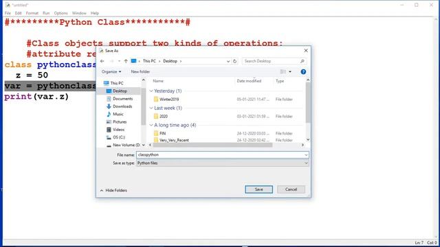 Tutorial 20 : OOPS: Classes and Objects in Python смотреть онлайн