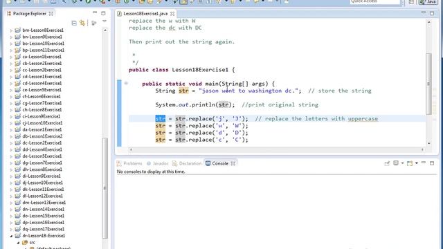 Learn Java - Exercise 18x - Replacing Characters in Java Strings смотреть онлайн
