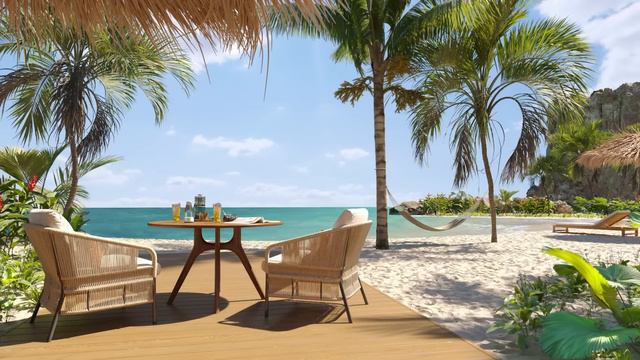 Maldives Seaside Ambience with Relaxing Jazz Music and Sea Waves Sounds for Work, Study and Relax смотреть онлайн
