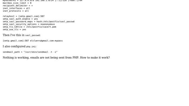Postfix on Ubuntu won't send emails "No such file or directory '/etc/postfix/cacert.pem'" смотреть онлайн