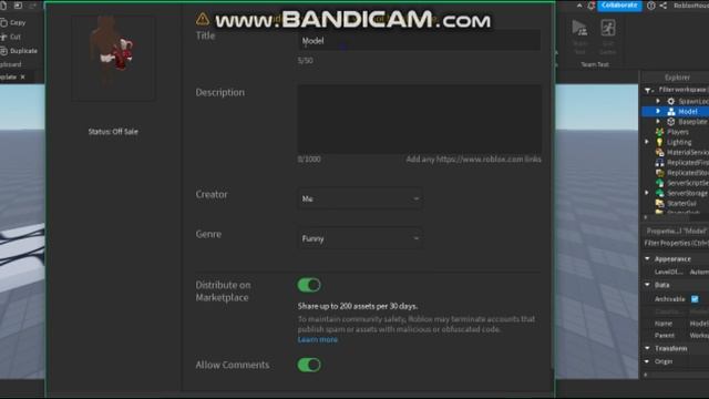 КАК СОХРАНИТЬ И ВЫЛОЖИТЬ СВОЮ МОДЕЛЬ В TOOLBOX? Roblox Studio Tutorial! роблокс студио туториал!
