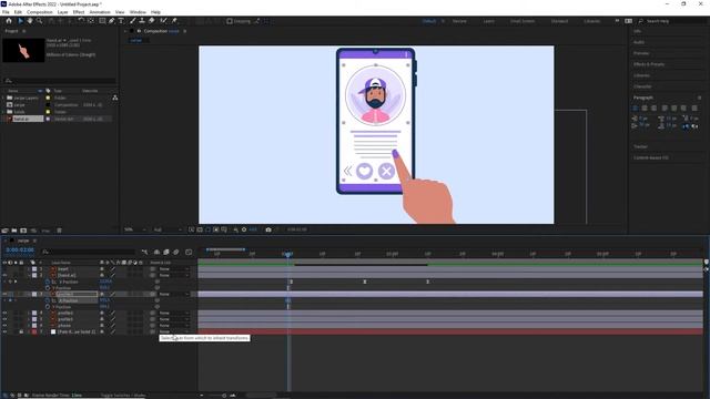 After Effects CC 2022 + Illustrator - simple swipe animation - beginner tutorial смотреть онлайн