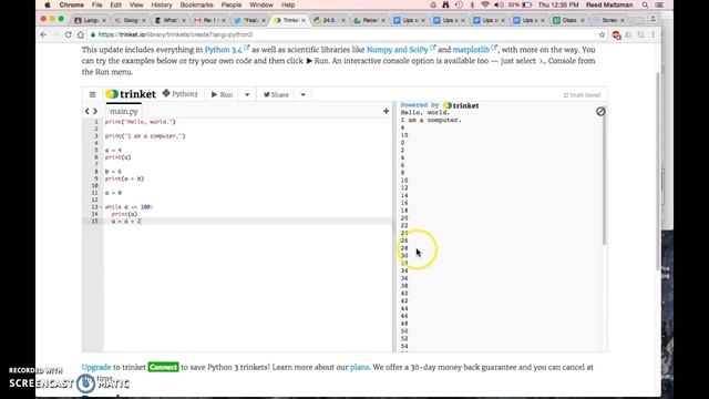 Python with Trinket (Part 1) смотреть онлайн