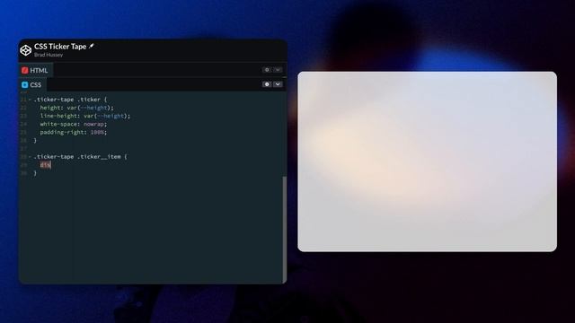 Scrolling Ticker Tape Web Design Tutorial (Code Provided) смотреть онлайн