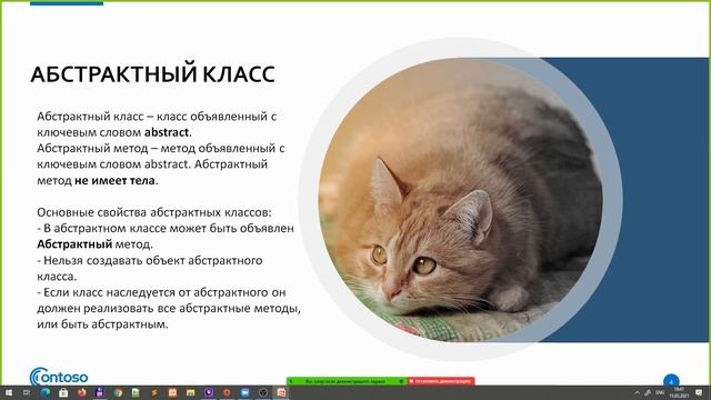 Объектно ориентированное программирование. Лекция 5. Абстрактные классы смотреть онлайн