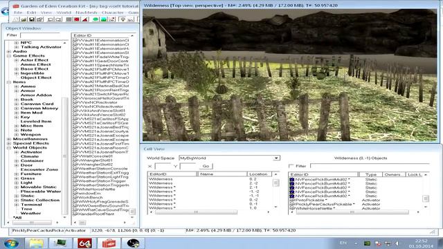 Fallout New Vegas GECK TUTORIAL.Создание огорода для главного героя. смотреть онлайн