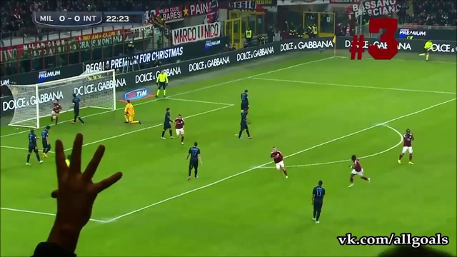 Чемпионат Италии 2014-15 / Лучшие голы 12-го тура / Топ-5 [HD 720p]