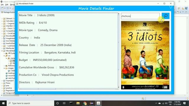 Movie Details Finder In Java || Java Swing || смотреть онлайн