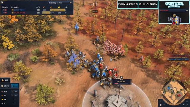 Don Artie vs Lucifron - $2,000 Winter Series - SEMI-FINAL (Game 1) - Age of Empires 4 смотреть онлайн