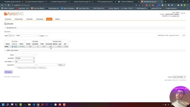 rabbitMQ cluster using docker containers connect using nodejs | ep 2 смотреть онлайн