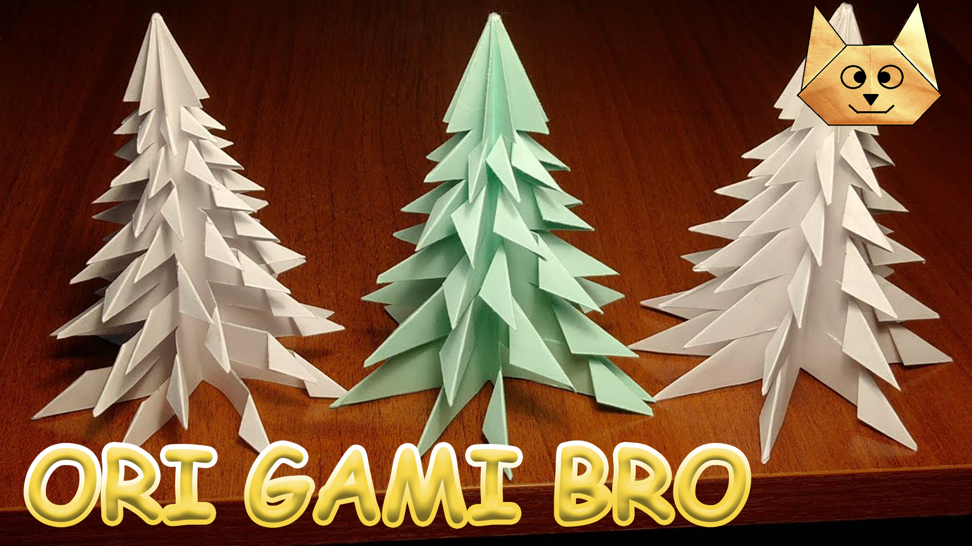 Как сделать ёлку из бумаги. Оригами ель 3d. DIY из бумаги А4. смотреть онлайн