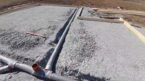 КАНАЛИЗАЦИЯ ПОД ФУНДАМЕНТОМ. ФУНДАМЕНТНАЯ ПЛИТА С ТЕРРАСОЙ