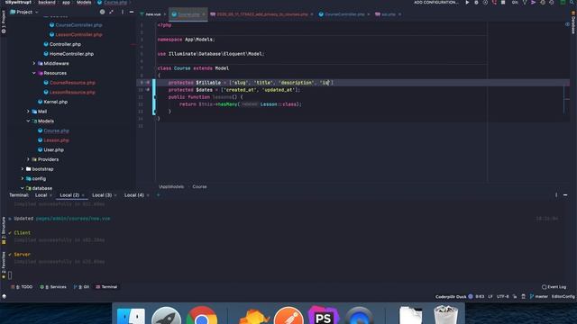 Let's build a course platform with Laravel, NuxtJS and Ant Design | Episode 7 part 4 смотреть онлайн