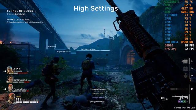 Back 4 Blood FPS Test ON GTX1660Ti/i5 9400F/32GB DDR4 3000Mhz RAM