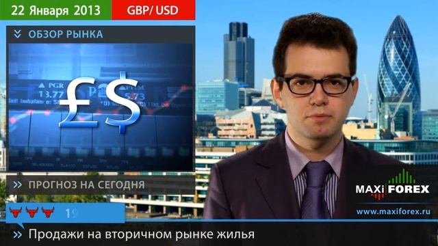 22.01.13 - Прогноз курсов валют. Евро, Доллар, Фунт. MaxiForex смотреть онлайн