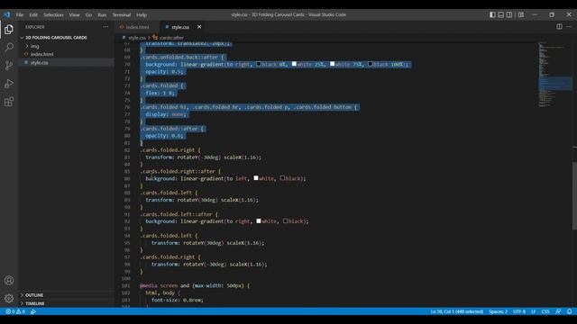 3d Foldable Carousel Card Hover Animation Effects Using HTML CSS & JavaScript | Keyframe Effects смотреть онлайн