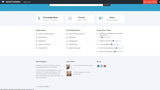 HelpGuru - A Self-Service Knowledge Base WordPress Theme смотреть онлайн