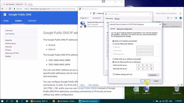 How to speed up your internet in Windows 10 use Google DNS смотреть онлайн