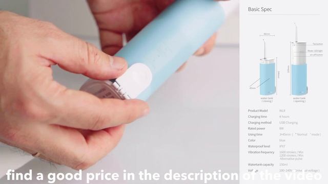Xiaomi Olybo wl8 portable oral irrigator USB rechargeable water dental flosser irrigator смотреть онлайн