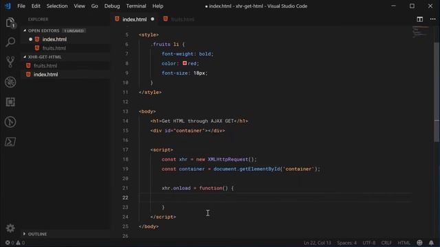 Render HTML Dynamically Using AJAX - JavaScript Tutorial смотреть онлайн