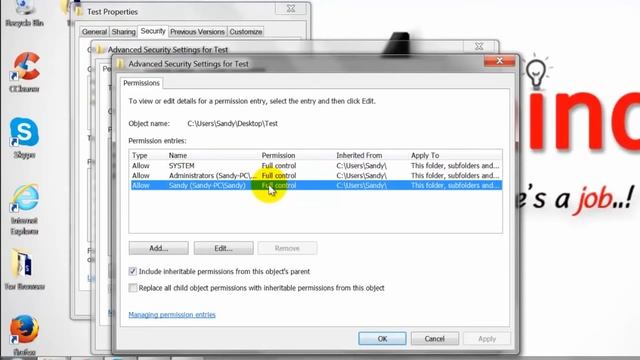 How to Change File Permissions on Windows 7 смотреть онлайн