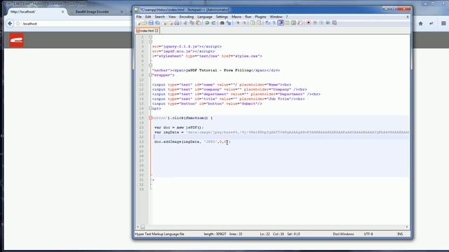 jsPDF Tutorial - Part 4: Create Filled PDF Form смотреть онлайн