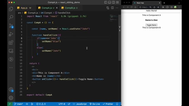 How to pass data between sibling components in React | Lifting up state | Easiest way смотреть онлайн