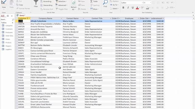 How to make an Access query from more than 1 table - Access query Tutorial - Access 2010, 2013,2016 смотреть онлайн