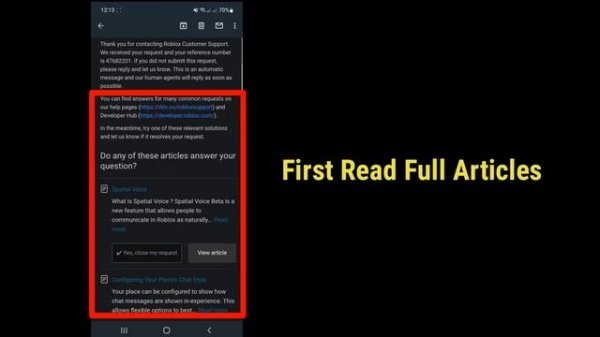 How to Use Roblox Support Ticket | What To Do With Roblox Support Ticket