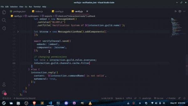 Code Your Own Discord Bot Verification System Using Discord.JS | Captcha Verification System