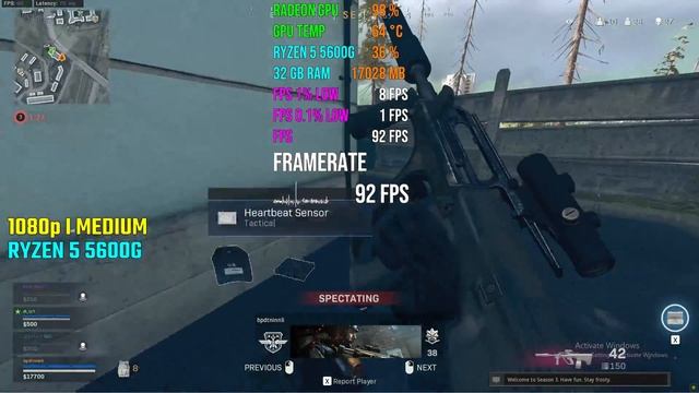 AMD Ryzen 5600G - Call of Duty Warzone - Without Graphics Card смотреть онлайн