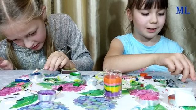 Цветная свечка из восковых карандашей своими руками