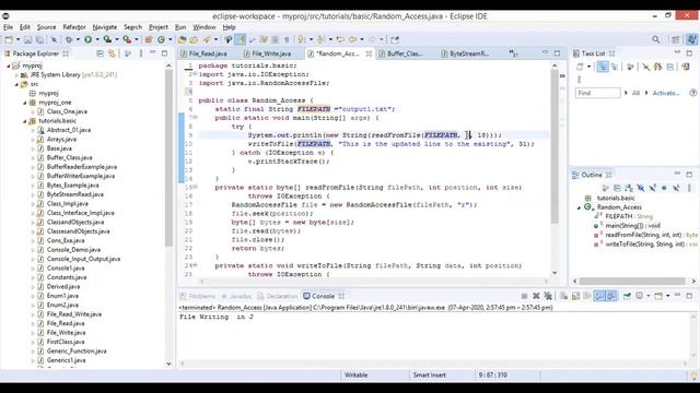 Video 27 Random File Access Operations in Java смотреть онлайн