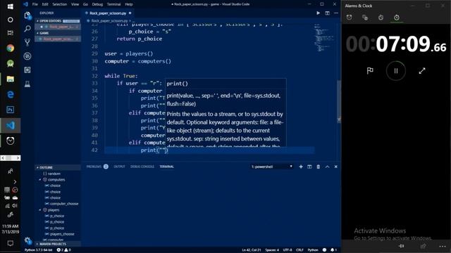 Rock,Paper,Scissors game python challenge смотреть онлайн