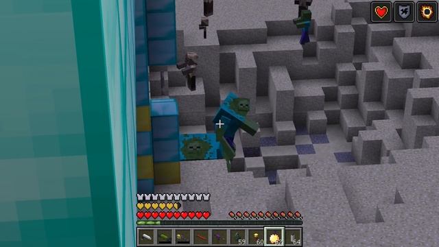 ПОСТРОИЛ АЛМАЗНУЮ КРЕПОСТЬ И ЗАЩИТИЛ ДЕРЕВНЮ ОТ АРМИИ ЗОМБИ В МАЙНКРАФТ ! КРЕПОСТЬ MINECRAFT смотреть онлайн