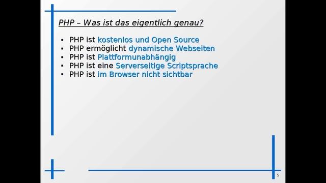 PHP Grundkurs Tutorial - #001 - Ein erster Überblick [Deutsch][HD] смотреть онлайн