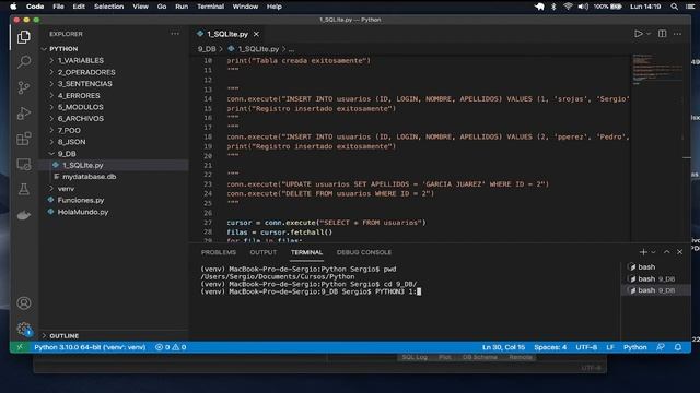 DB: 4 SQLite Select con Python 3 смотреть онлайн