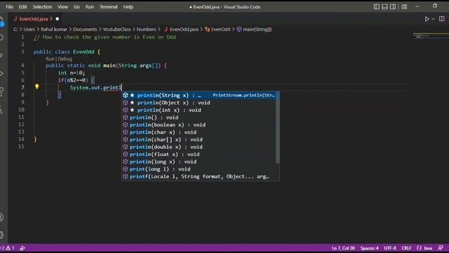 How to print the Given Number is Even or Odd in java || Print Even or Odd Number || смотреть онлайн
