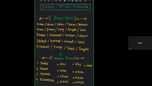 PERTEMUAN KE - 3 Five Rule Sentences Present Perfect смотреть онлайн