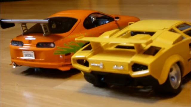 Modelcar Race: Toyota Supra vs. Lamborghini Countach смотреть онлайн