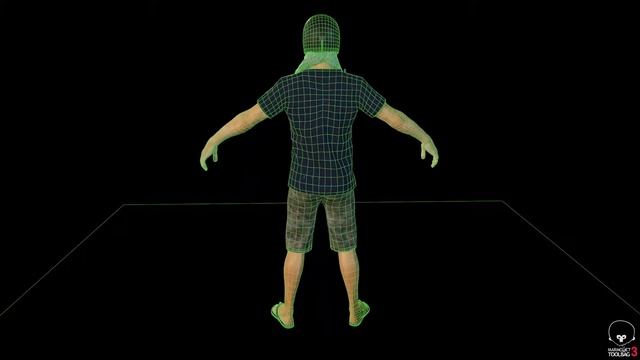 Game Character Wireframe смотреть онлайн
