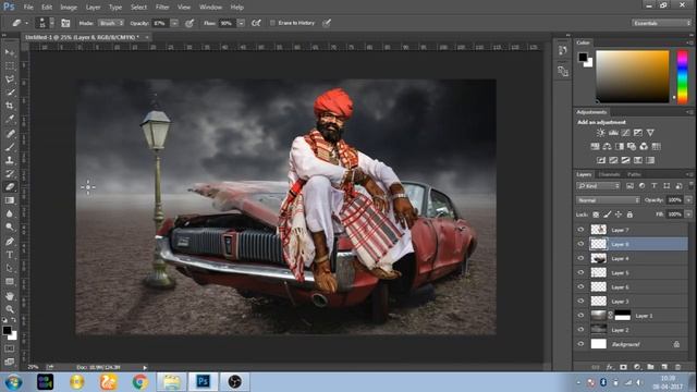 Cool Man Photoshop Manipulation Tutorial _Pankaj gujar_Photoshop gamer смотреть онлайн