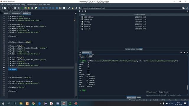 Console, uncheck "Mute Inline Plotting" under the Plots pane options menu. Sorunu çözümü. смотреть онлайн