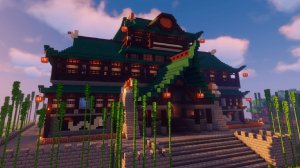 Красивый дом в Японском стиле в Майнкрафт | Дом ДИМЫ СКРЫННИКА | TimeLapse