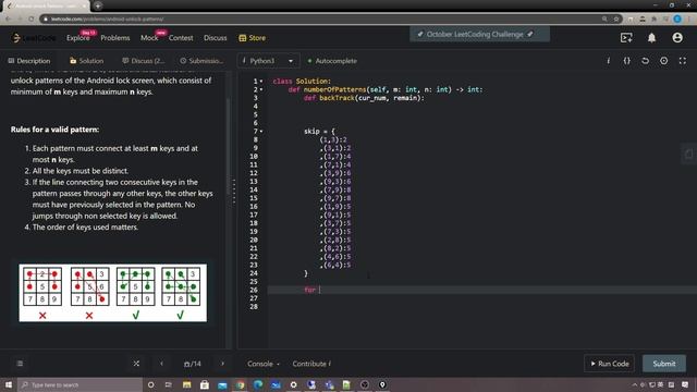 LeetCode 351. Android Unlock Patterns смотреть онлайн
