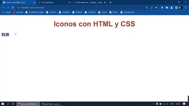 Poner Iconos en tu Página Web con HTML Y CSS - Fontawesome смотреть онлайн