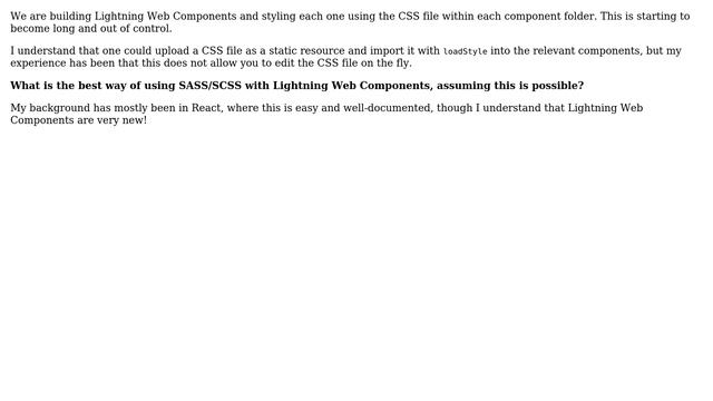 Salesforce: Using SASS/SCSS with Lightning Web Components смотреть онлайн
