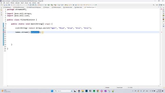Java8 | 49 | Streams API | Distinct() function in Java streams API | Tamil смотреть онлайн